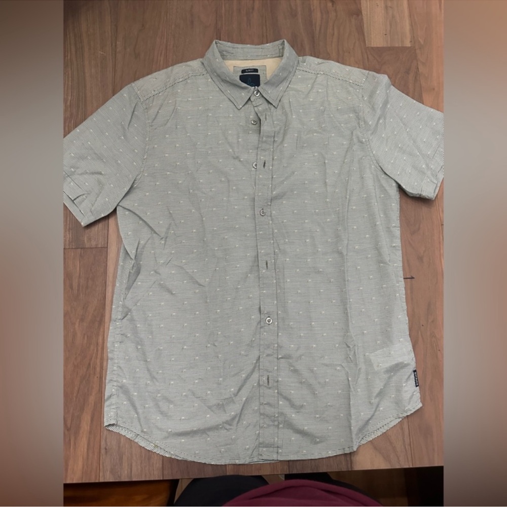 Prana Light Gray Casual Button Down Shirt